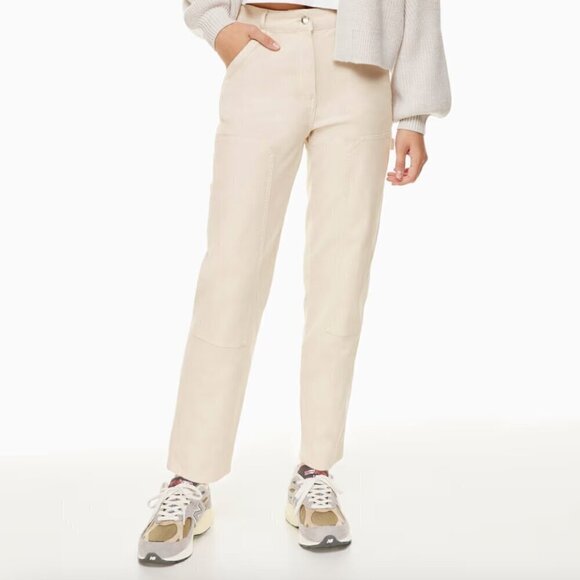 Wilfred Free Brennan Pant High-rise cotton utility pants Gd Birch Sz 4 Workwear - Picture 2 of 8